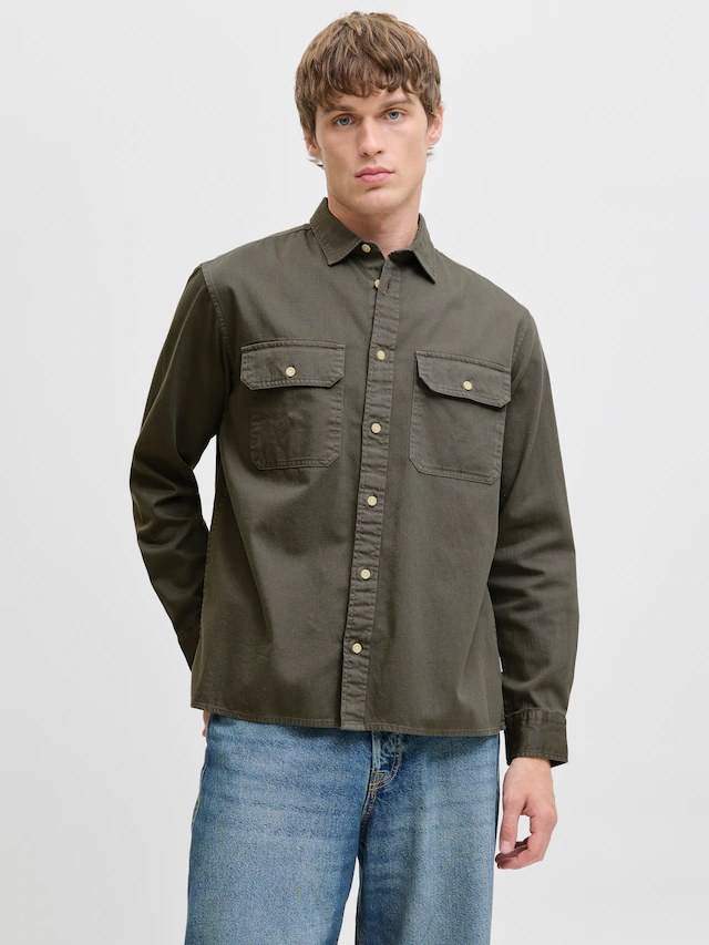 Jack & Jones Langarmhemd »JJETRAVIS SHIRT LS NOOS« mit Brusttaschen
