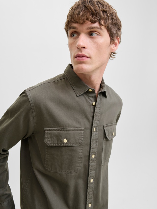 Jack & Jones Langarmhemd »JJETRAVIS SHIRT LS NOOS« mit Brusttaschen
