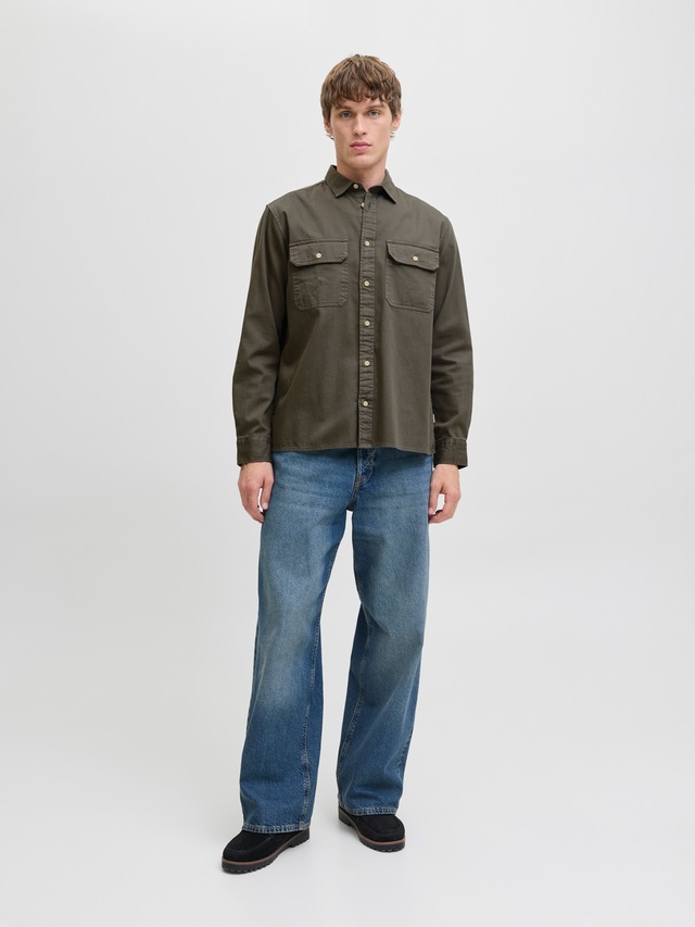 Jack & Jones Langarmhemd »JJETRAVIS SHIRT LS NOOS« mit Brusttaschen