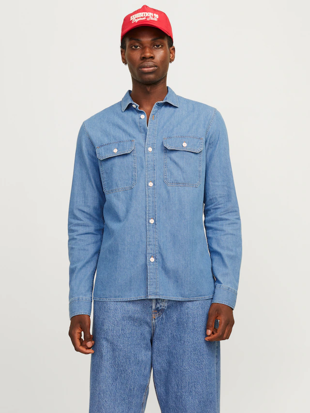 Jack & Jones Langarmhemd »JJETRAVIS SHIRT LS NOOS« mit Brusttaschen