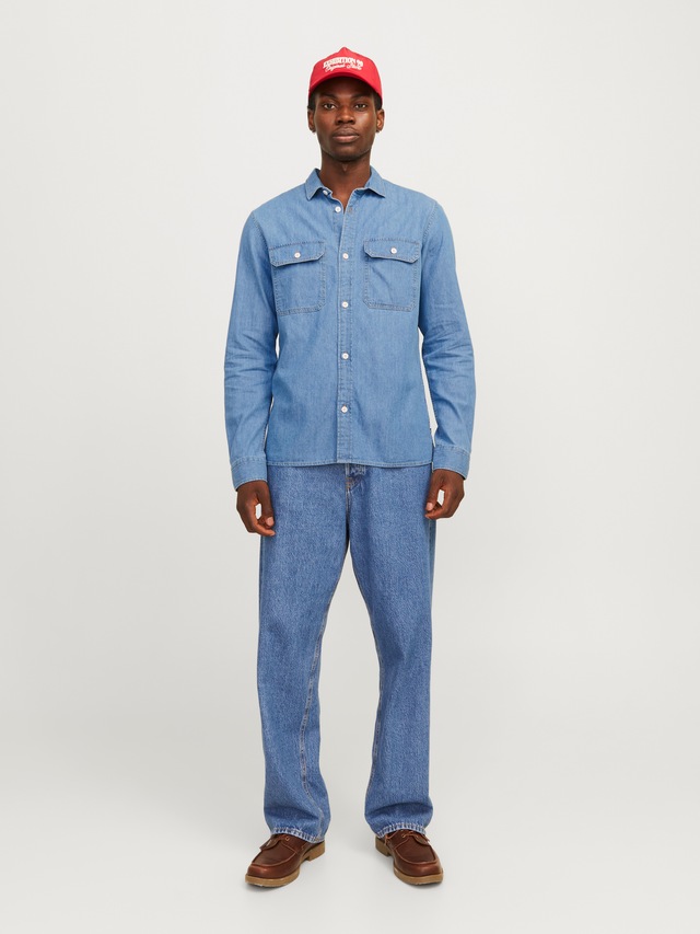 Jack & Jones Langarmhemd »JJETRAVIS SHIRT LS NOOS« mit Brusttaschen