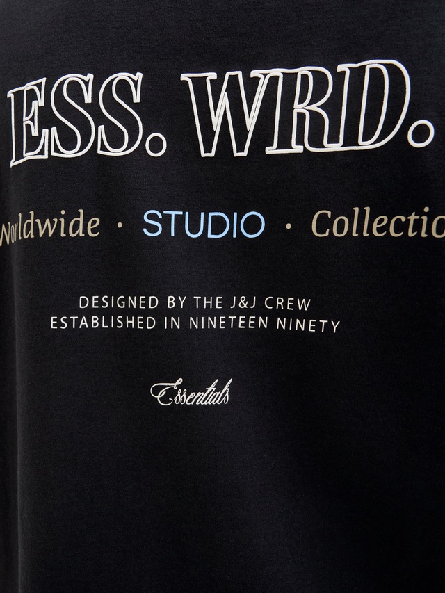 Jack & Jones Rundhalsshirt »JJEURBAN EDGE STUDIO TEE SS O-NECK NOOS« mit Front und Back Print