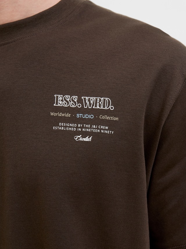 Jack & Jones Rundhalsshirt »JJEURBAN EDGE STUDIO TEE SS O-NECK NOOS« mit Front und Back Print