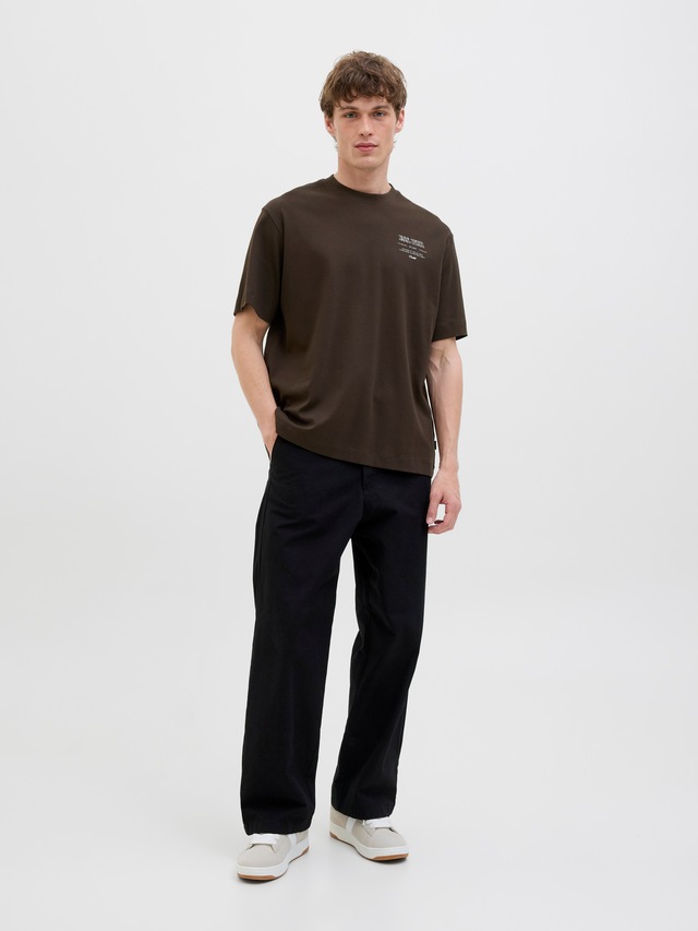 Jack & Jones Rundhalsshirt »JJEURBAN EDGE STUDIO TEE SS O-NECK NOOS« mit Front und Back Print