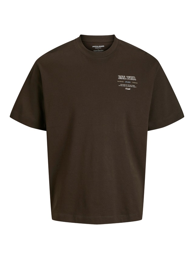 Jack & Jones Rundhalsshirt »JJEURBAN EDGE STUDIO TEE SS O-NECK NOOS« mit Front und Back Print