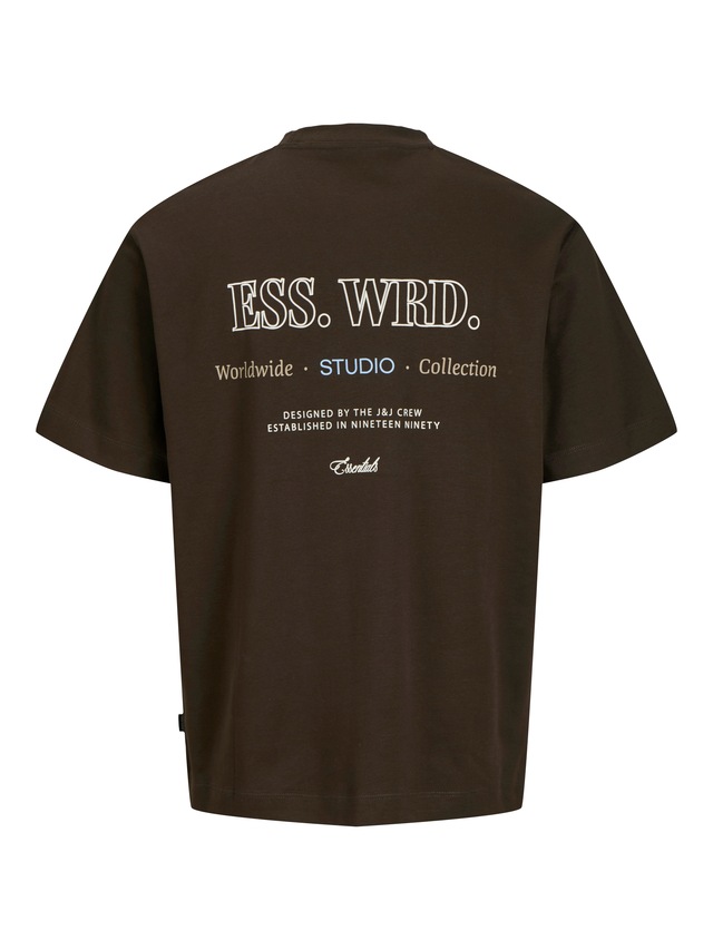 Jack & Jones Rundhalsshirt »JJEURBAN EDGE STUDIO TEE SS O-NECK NOOS« mit Front und Back Print