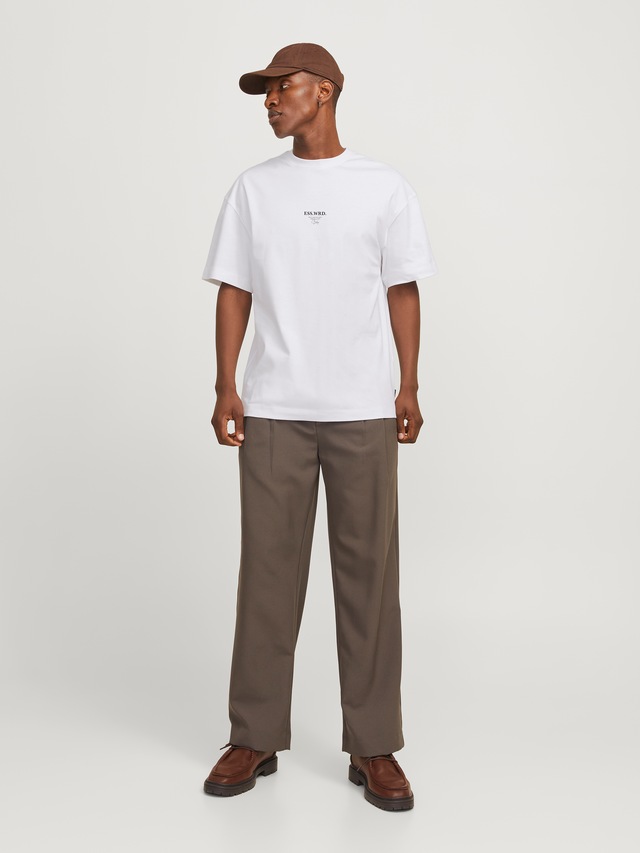 Jack & Jones Rundhalsshirt »JJEURBAN EDGE STUDIO TEE SS O-NECK NOOS« mit Front und Back Print