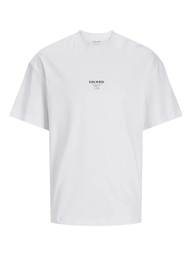 Jack & Jones Rundhalsshirt »JJEURBAN EDGE STUDIO TEE SS O-NECK NOOS« mit Front und Back Print