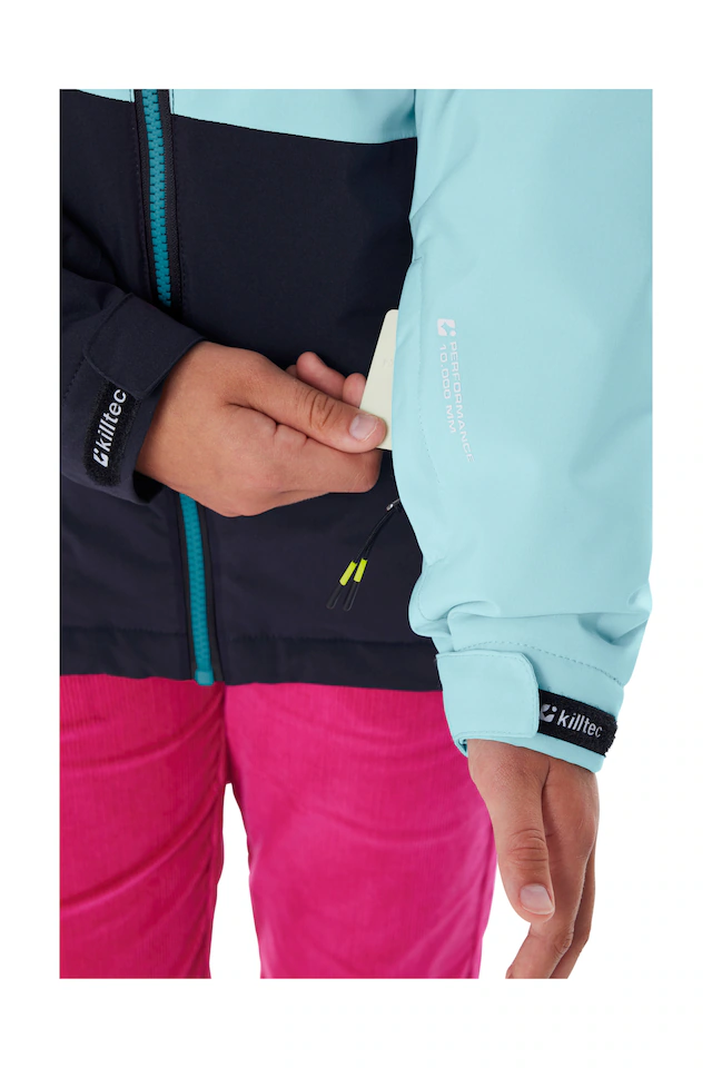 Killtec Skijacke »KSW 331 GRLS SKI JCKT« Atmungsaktive, wasserdichte Jacke mit Fleece-Innenseite, Skipasstasche