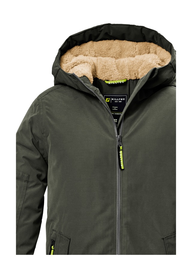 Killtec Funktionsjacke »KOW 377 BYS JCKT« Wasserdichte Funktionsjacke mit Kapuze, warmem Futter und Kinnschutz