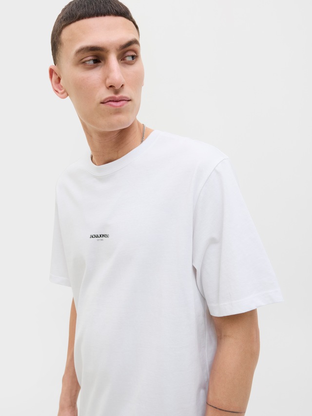 Jack & Jones Print-Shirt »JORTAVIRA POSTER TEE SS CREW NECK« mit Backprint