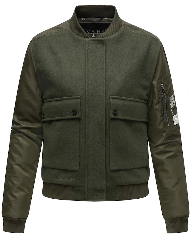 Navahoo Bomberjacke »Willstehaben 14« ohne Kapuze angesagte Collegejacke mit Ärmeltasche