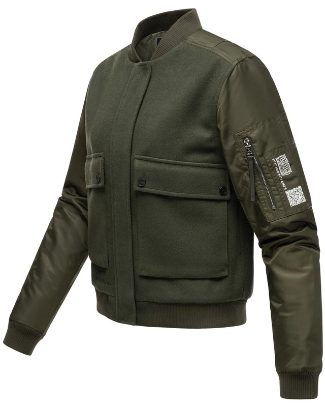 Navahoo Bomberjacke »Willstehaben 14« ohne Kapuze angesagte Collegejacke mit Ärmeltasche