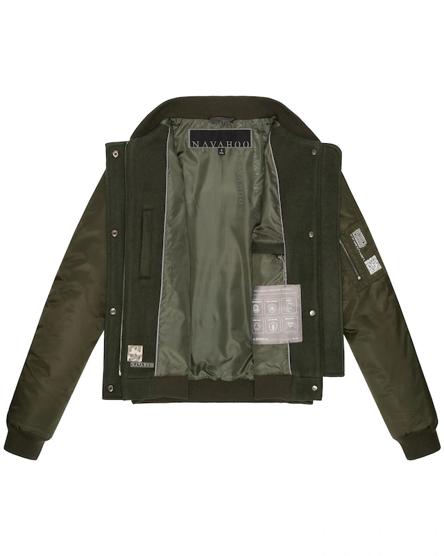 Navahoo Bomberjacke »Willstehaben 14« ohne Kapuze angesagte Collegejacke mit Ärmeltasche