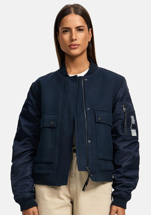 Navahoo Bomberjacke »Willstehaben 14« ohne Kapuze angesagte Collegejacke mit Ärmeltasche