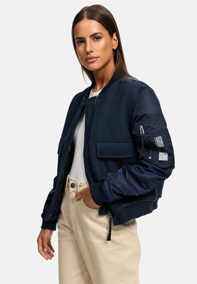 Navahoo Bomberjacke »Willstehaben 14« ohne Kapuze angesagte Collegejacke mit Ärmeltasche