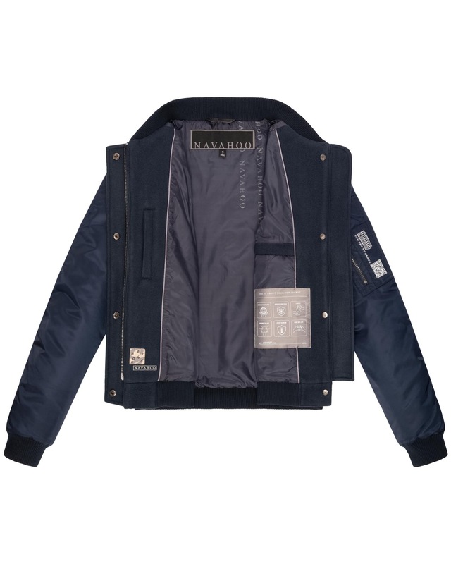 Navahoo Bomberjacke »Willstehaben 14« ohne Kapuze angesagte Collegejacke mit Ärmeltasche
