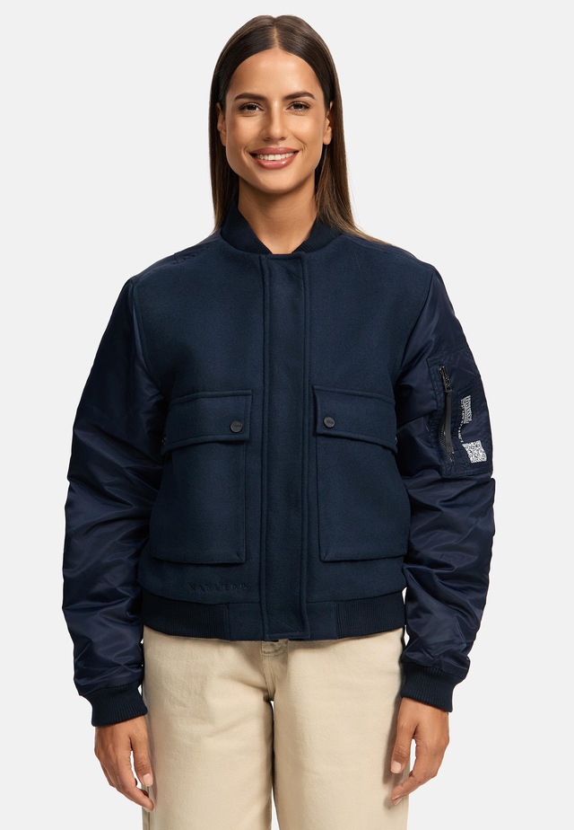 Navahoo Bomberjacke »Willstehaben 14« ohne Kapuze angesagte Collegejacke mit Ärmeltasche