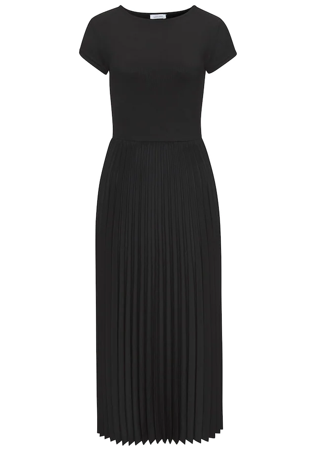 LASCANA Midikleid »mit Plisseerockteil, bügelfreie Qualität« Ohne Taschen elegantes Sommerkleid, Festkleid, Plisseekleid, modisch