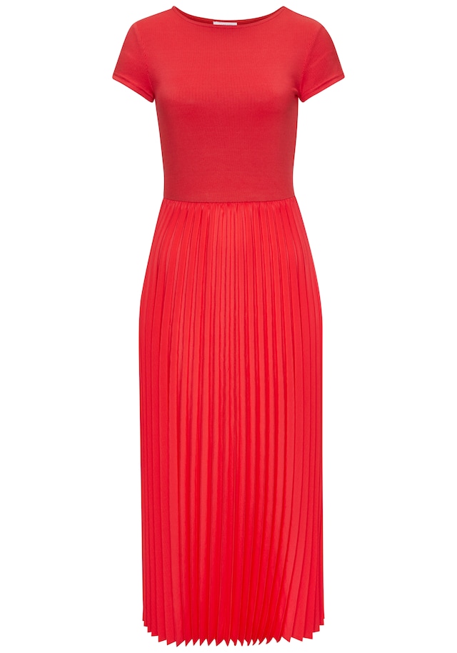 LASCANA Midikleid »mit Plisseerockteil, bügelfreie Qualität« Ohne Taschen elegantes Sommerkleid, Festkleid, Plisseekleid, modisch