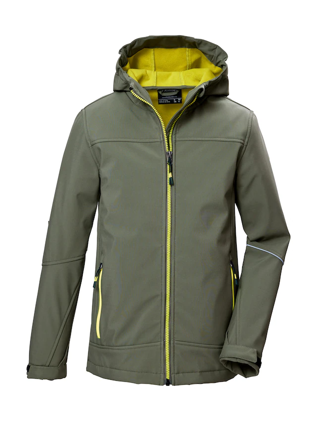 Killtec Softshelljacke »KOW 366 BYS SFTSHLL JCKT« Wasserabweisende Softshelljacke mit Fleece, Kapuze und Reflektoren