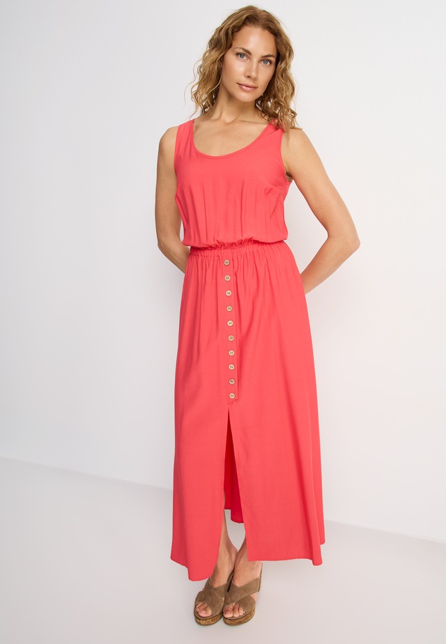 LASCANA Maxikleid mit Zierknöpfen, Sommerkleid, modisch