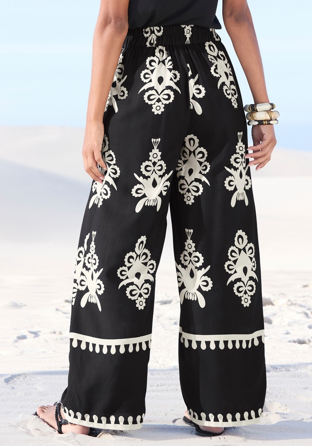 LASCANA Palazzohose »mit Ethno-Print und weitem, luftigem Bein« leichte Sommerhose aus Webware