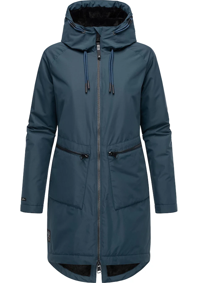 Ragwear Kurzmantel »Holstic« Wasserdichter Damen Wintermantel mit Kunstfell am Kragen