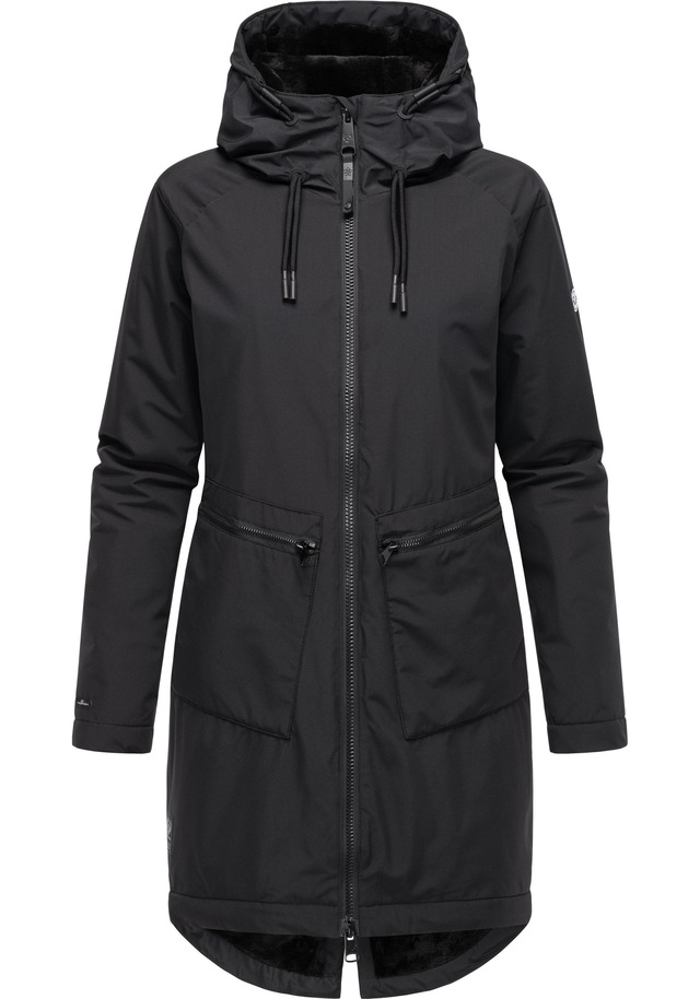 Ragwear Kurzmantel »Holstic« Wasserdichter Damen Wintermantel mit Kunstfell am Kragen
