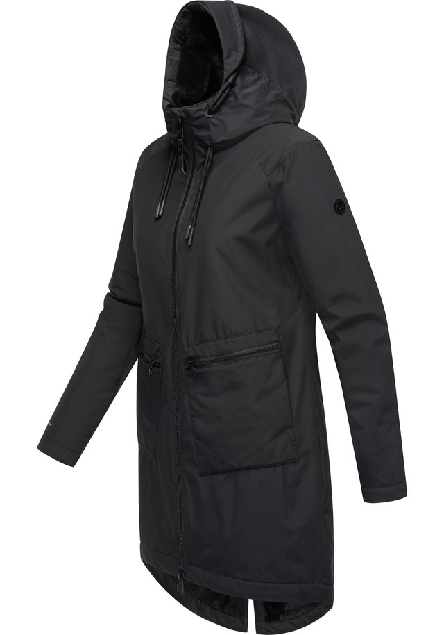 Ragwear Kurzmantel »Holstic« Wasserdichter Damen Wintermantel mit Kunstfell am Kragen