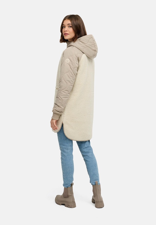 Ragwear Fellimitatmantel »Longeddy« Kuscheliger Plüschmantel mit Kapuze