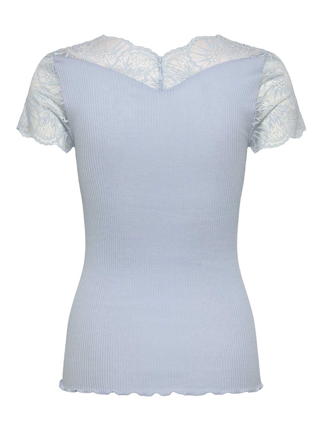 rosemunde Spitzenshirt »Beatha Lace Capsleeve T-Shirt mit Seide« wunderschöne elastisch weiche Vintage-Spitze an Ausschnitt und Ärmeln