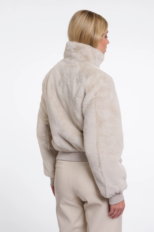 Rino & Pelle Fellimitatjacke »AMBRA« mit Riemen-Detail