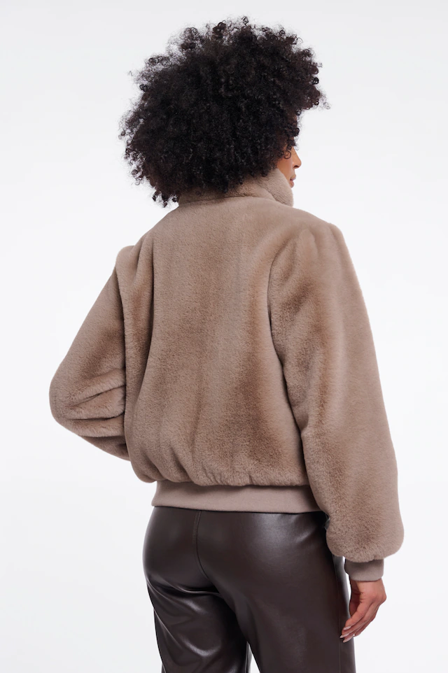 Rino & Pelle Fellimitatjacke »AMBRA« mit Riemen-Detail