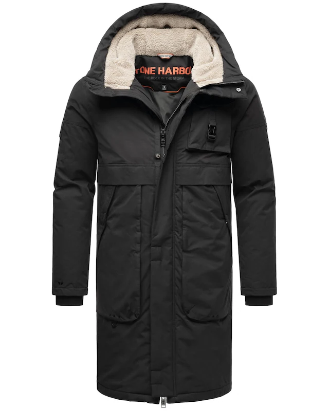 Stone Harbour Wintermantel »Cyriaan XX« Langer Herren Winterparka mit großen Eingrifftaschen