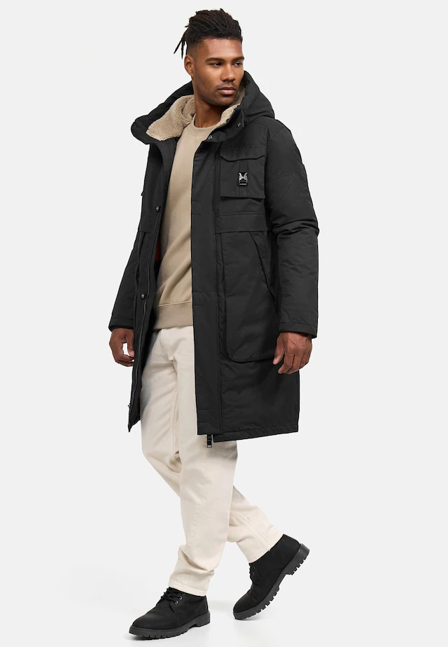 Stone Harbour Wintermantel »Cyriaan XX« Langer Herren Winterparka mit großen Eingrifftaschen