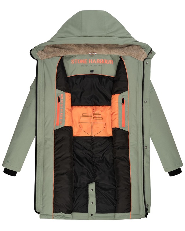 Stone Harbour Wintermantel »Cyriaan XX« Langer Herren Winterparka mit großen Eingrifftaschen