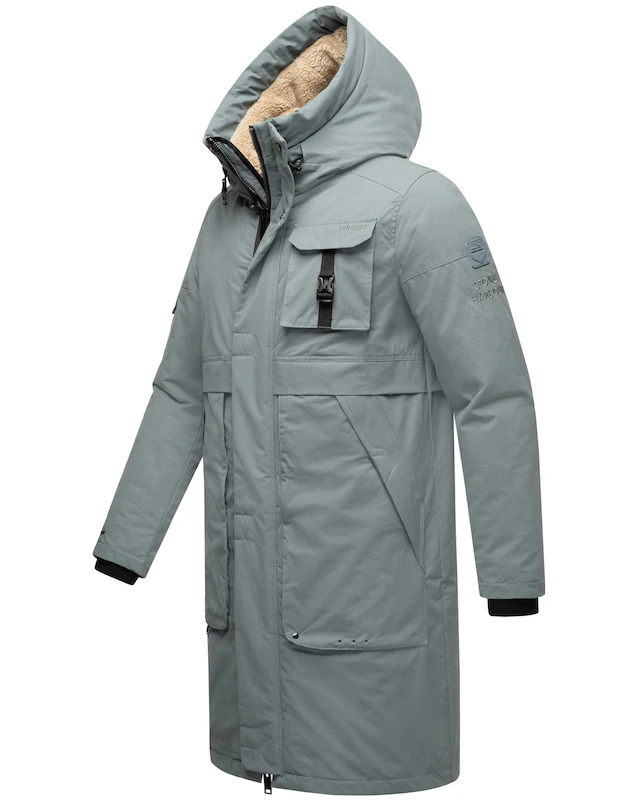 Stone Harbour Wintermantel »Cyriaan XX« Langer Herren Winterparka mit großen Eingrifftaschen