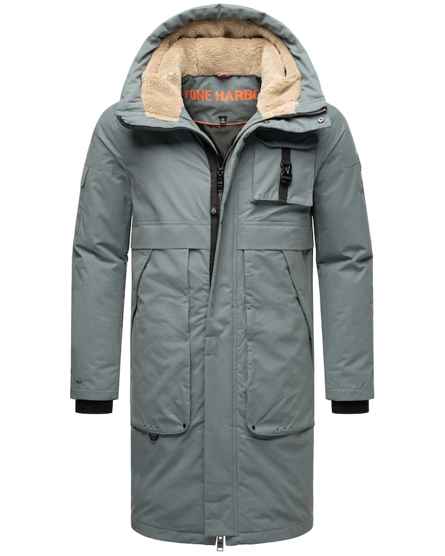 Stone Harbour Wintermantel »Cyriaan XX« Langer Herren Winterparka mit großen Eingrifftaschen