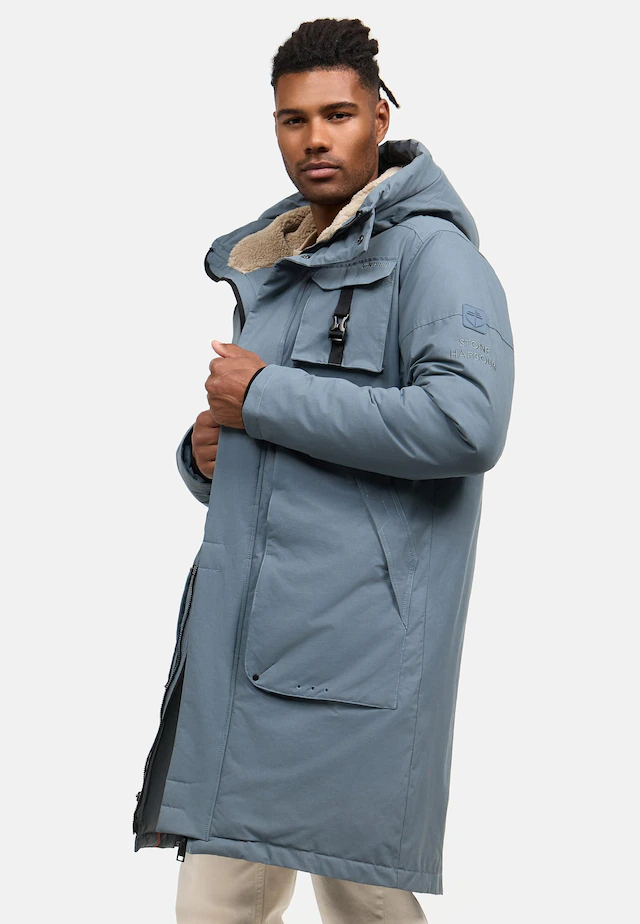 Stone Harbour Wintermantel »Cyriaan XX« Langer Herren Winterparka mit großen Eingrifftaschen