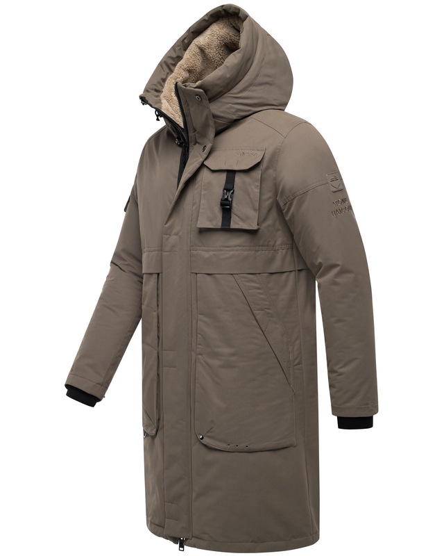 Stone Harbour Wintermantel »Cyriaan XX« Langer Herren Winterparka mit großen Eingrifftaschen