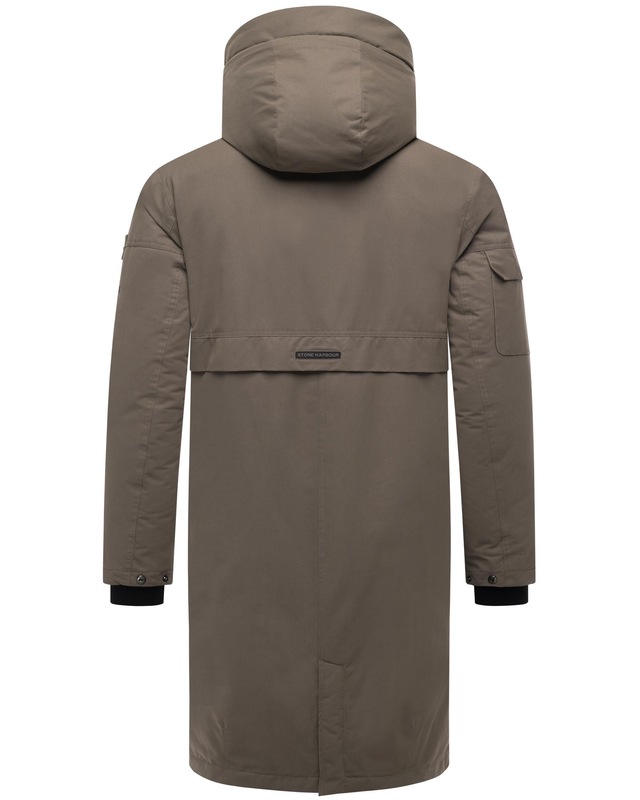 Stone Harbour Wintermantel »Cyriaan XX« Langer Herren Winterparka mit großen Eingrifftaschen