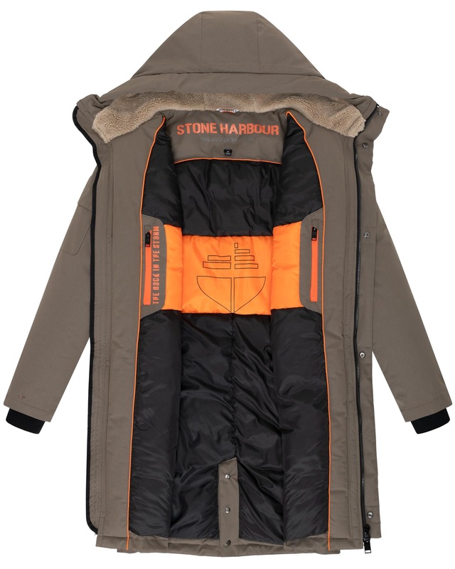 Stone Harbour Wintermantel »Cyriaan XX« Langer Herren Winterparka mit großen Eingrifftaschen