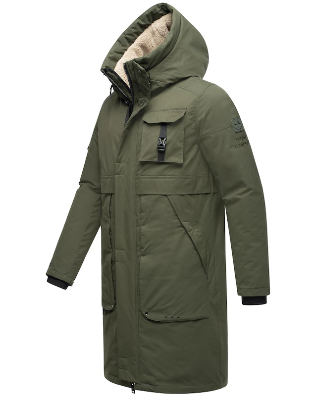 Stone Harbour Wintermantel »Cyriaan XX« Langer Herren Winterparka mit großen Eingrifftaschen