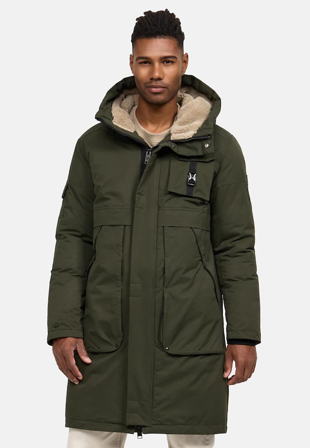 Stone Harbour Wintermantel »Cyriaan XX« Langer Herren Winterparka mit großen Eingrifftaschen