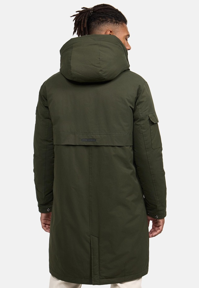 Stone Harbour Wintermantel »Cyriaan XX« Langer Herren Winterparka mit großen Eingrifftaschen