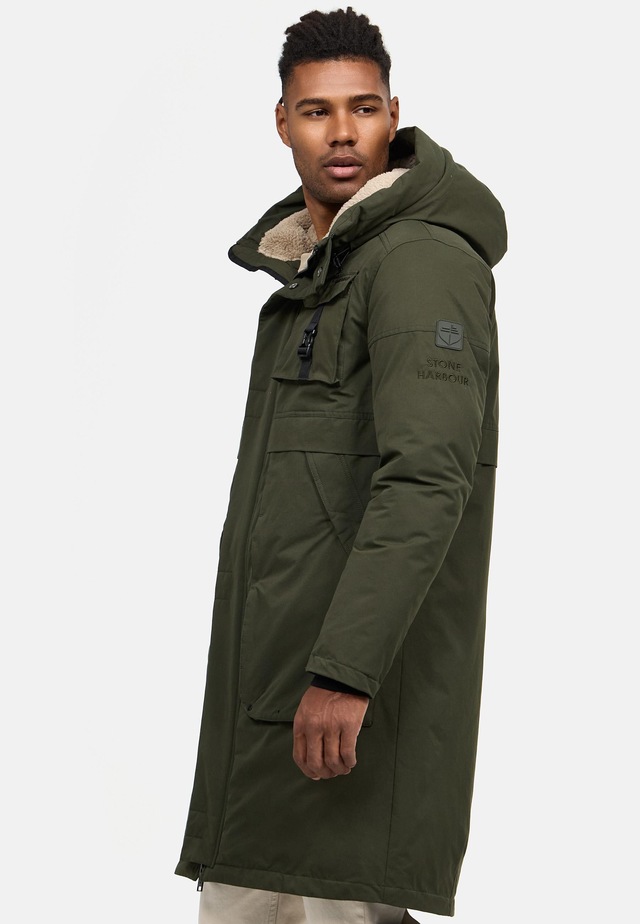 Stone Harbour Wintermantel »Cyriaan XX« Langer Herren Winterparka mit großen Eingrifftaschen