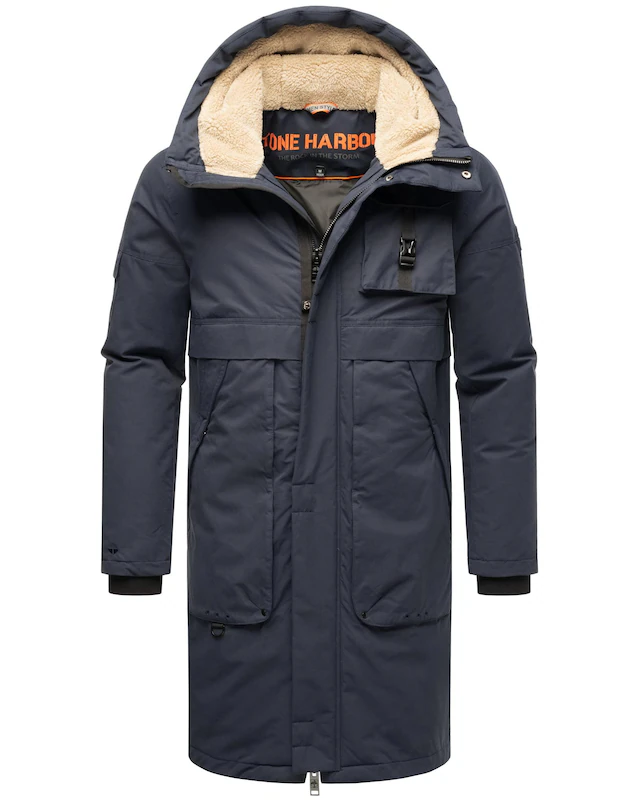 Stone Harbour Wintermantel »Cyriaan XX« Langer Herren Winterparka mit großen Eingrifftaschen