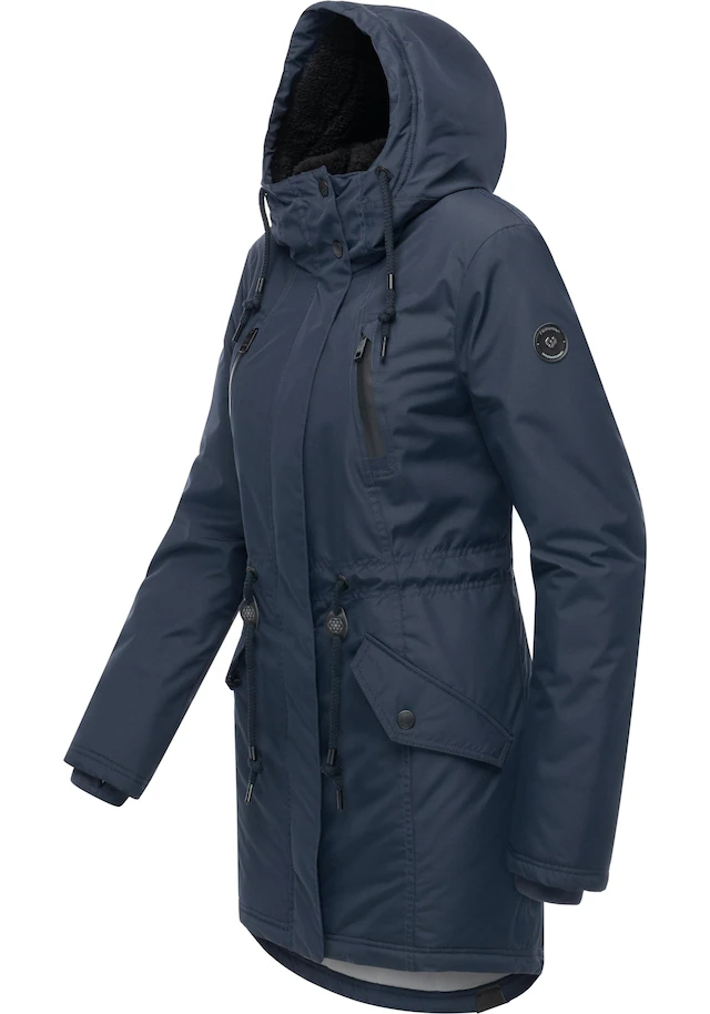 Ragwear Wintermantel »Elsien« wasserdichter Winterparka mit Teddyfell-Futter