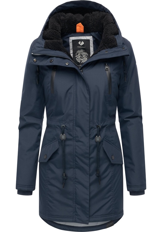 Ragwear Wintermantel »Elsien« wasserdichter Winterparka mit Teddyfell-Futter